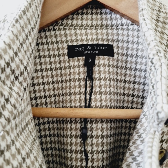 $598 Unworn Rag & Bone Women's Slade Italian Plaid Houndstooth Blazer - Picture 8 of 10